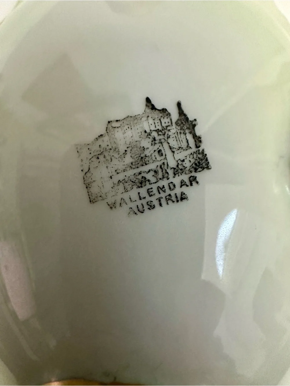 Vintage Wallendar Austria Serving Bowl w/ Cherry Tree Pattern/1884-1909